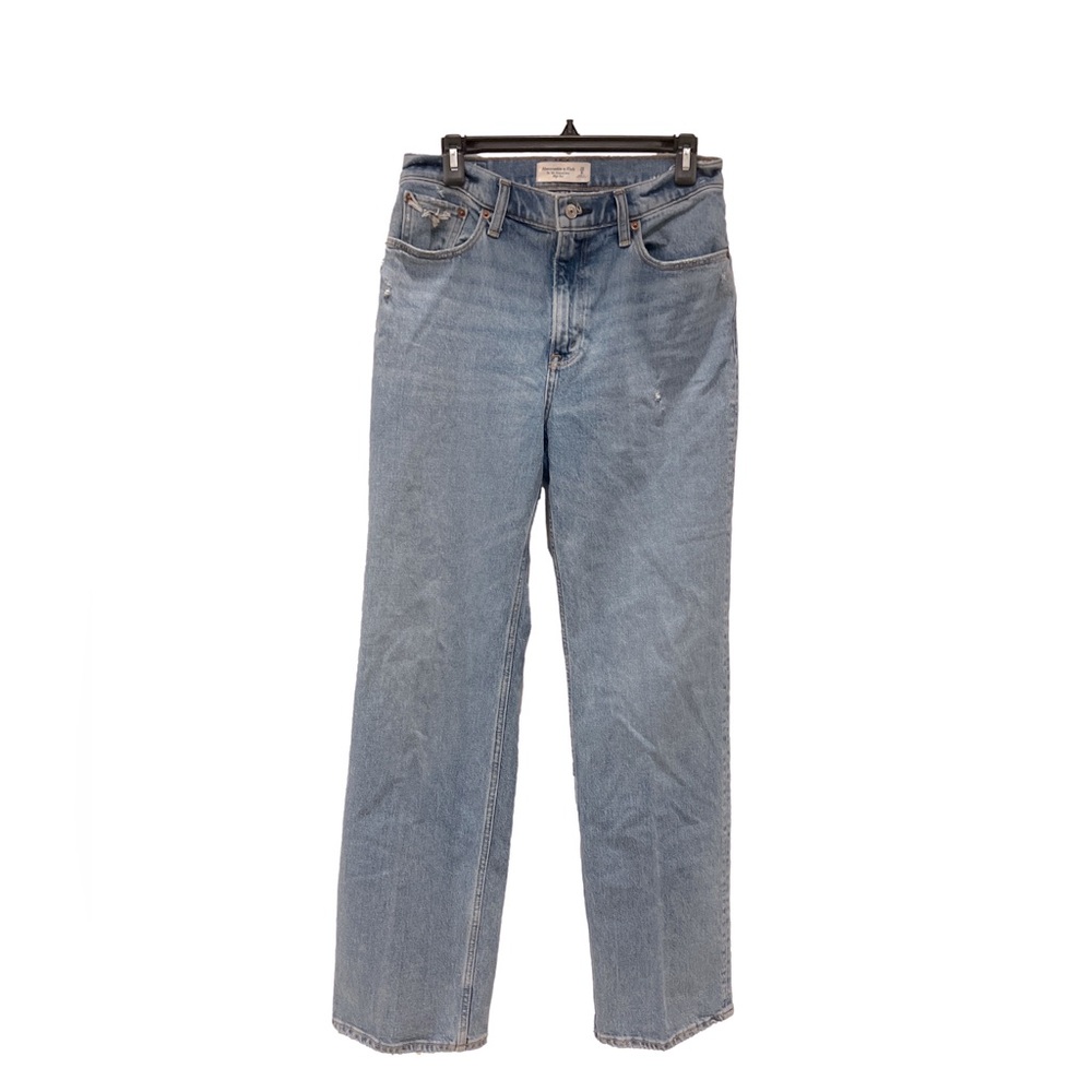 Abercrombie & Fitch Light Blue High-Rise Flare Jeans - Picture 4 of 9